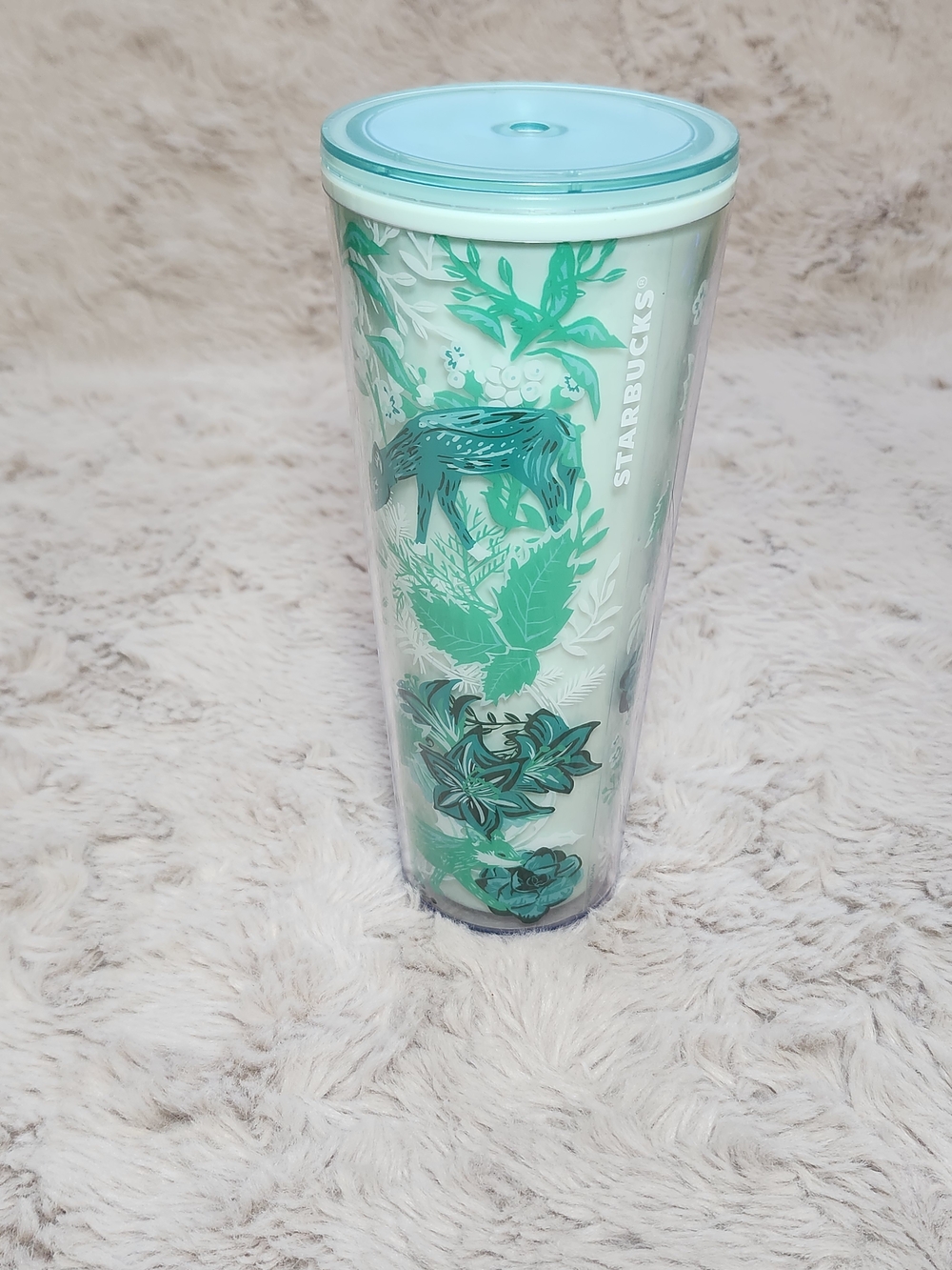 Starbucks 2022 Holiday Enchanted Forest Venti Tumbler 24oz - Missing Straw